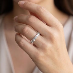 Leo Bridal Collection 1,53ctw Diamond Wedding Band in oro bianco 14K