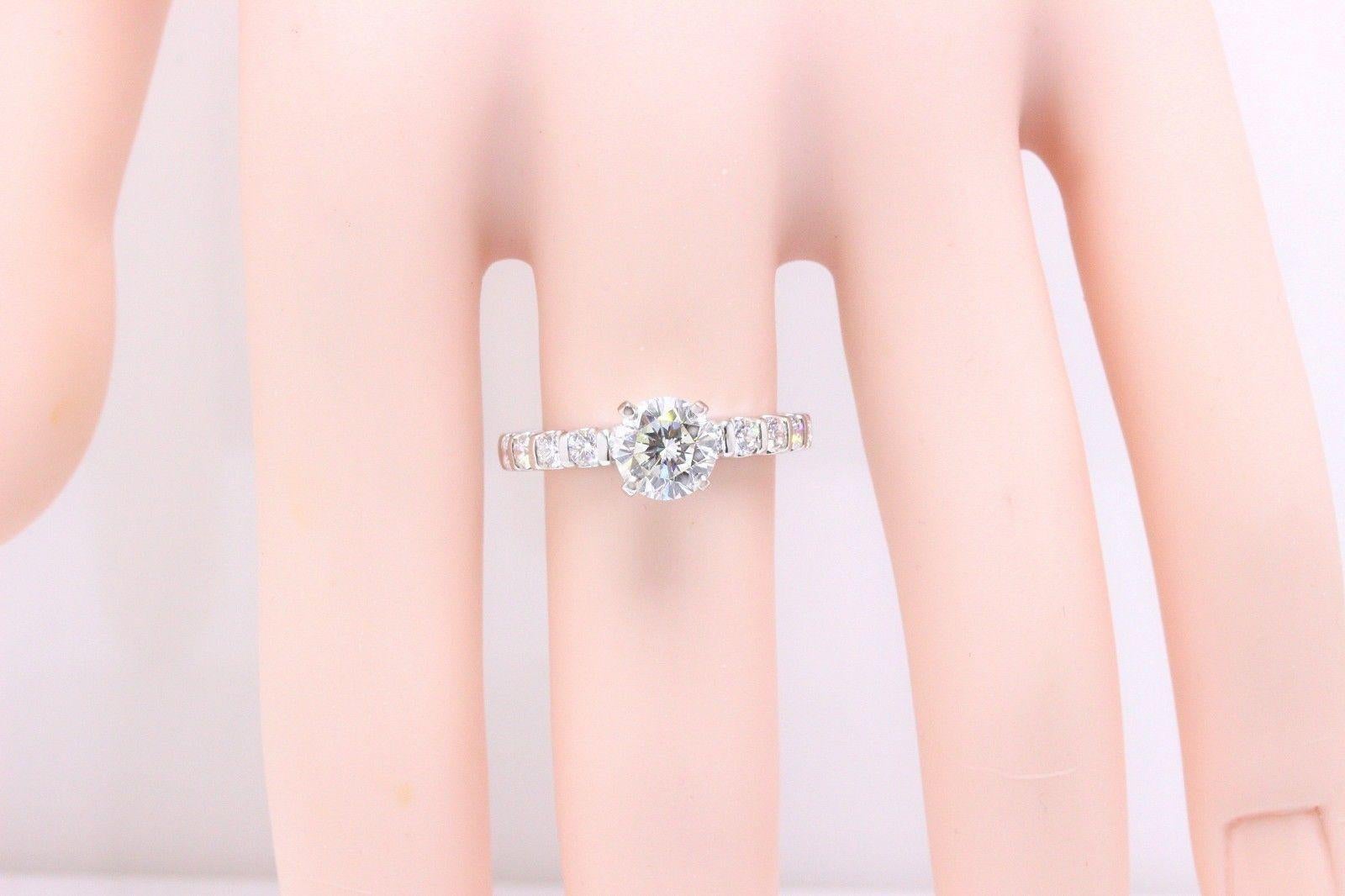 Leo Bridal Diamond Engagement Ring Round Cuts 1.70 Carat 14 Karat Gold Certified 3