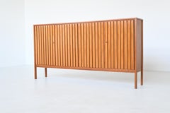 Leo Bub symmetric highboard in walnut XL Bub Wertmodel Germany 1960