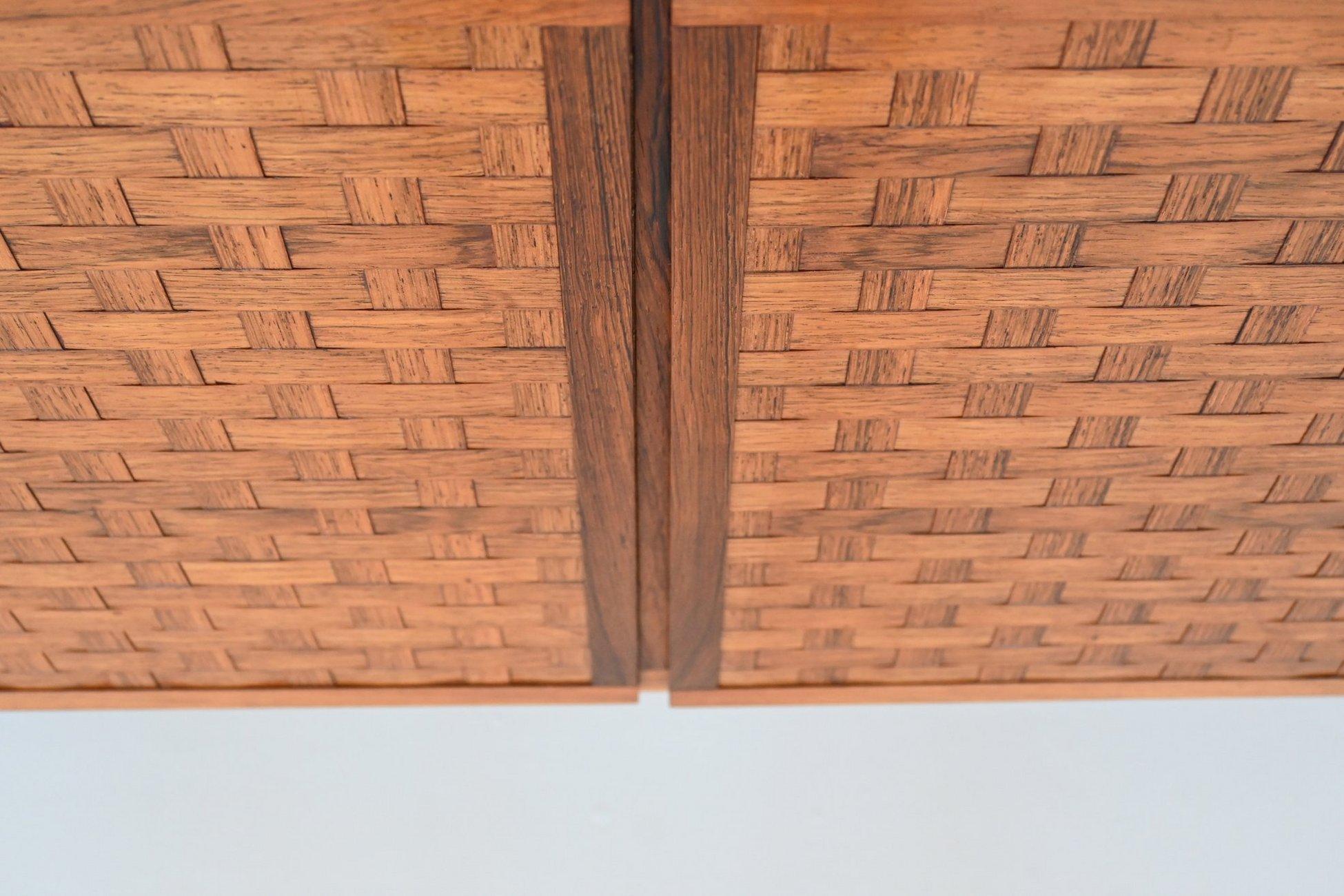 Leo Bub symmetric sideboard in rosewood Bub Wertmobel Germany 1960 4