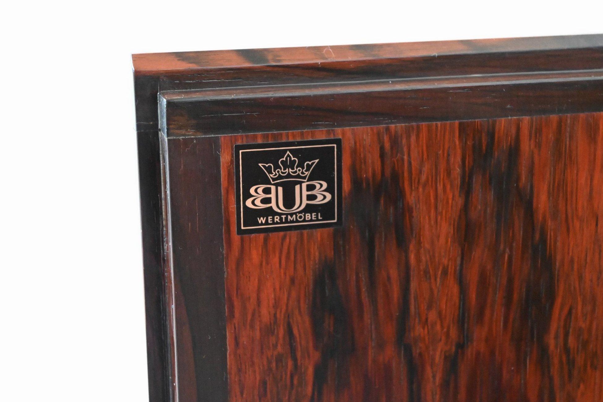 Leo Bub symmetric sideboard in rosewood Bub Wertmobel Germany 1960 14