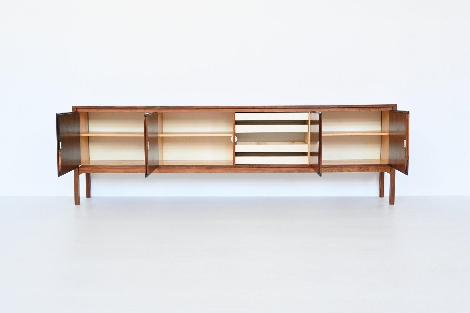 Mid-20th Century Leo Bub symmetric sideboard in rosewood Bub Wertmobel Germany 1960