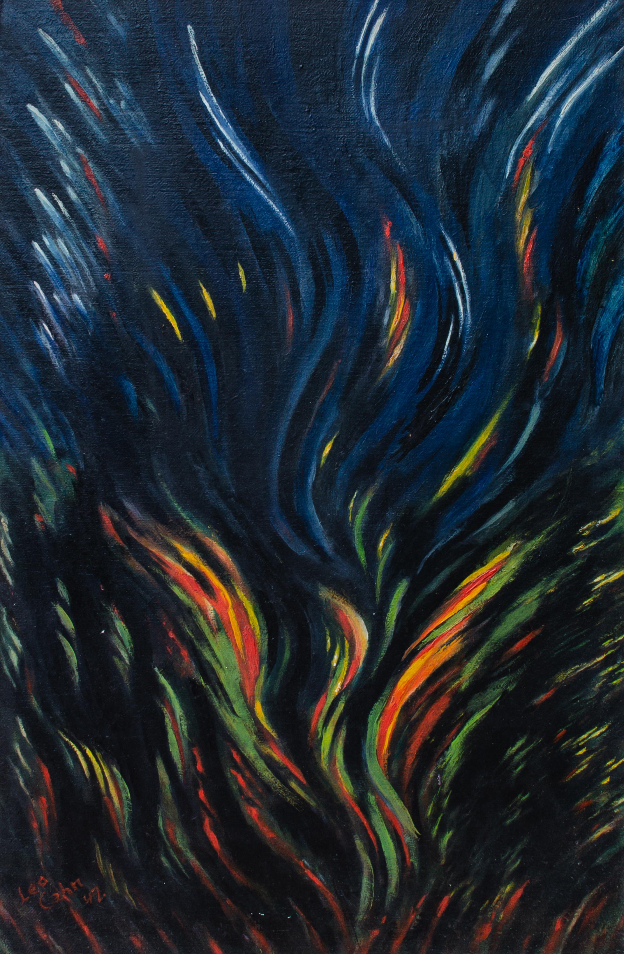1947 Pittura astratta biomorfa di Leo Cahn in vendita 4