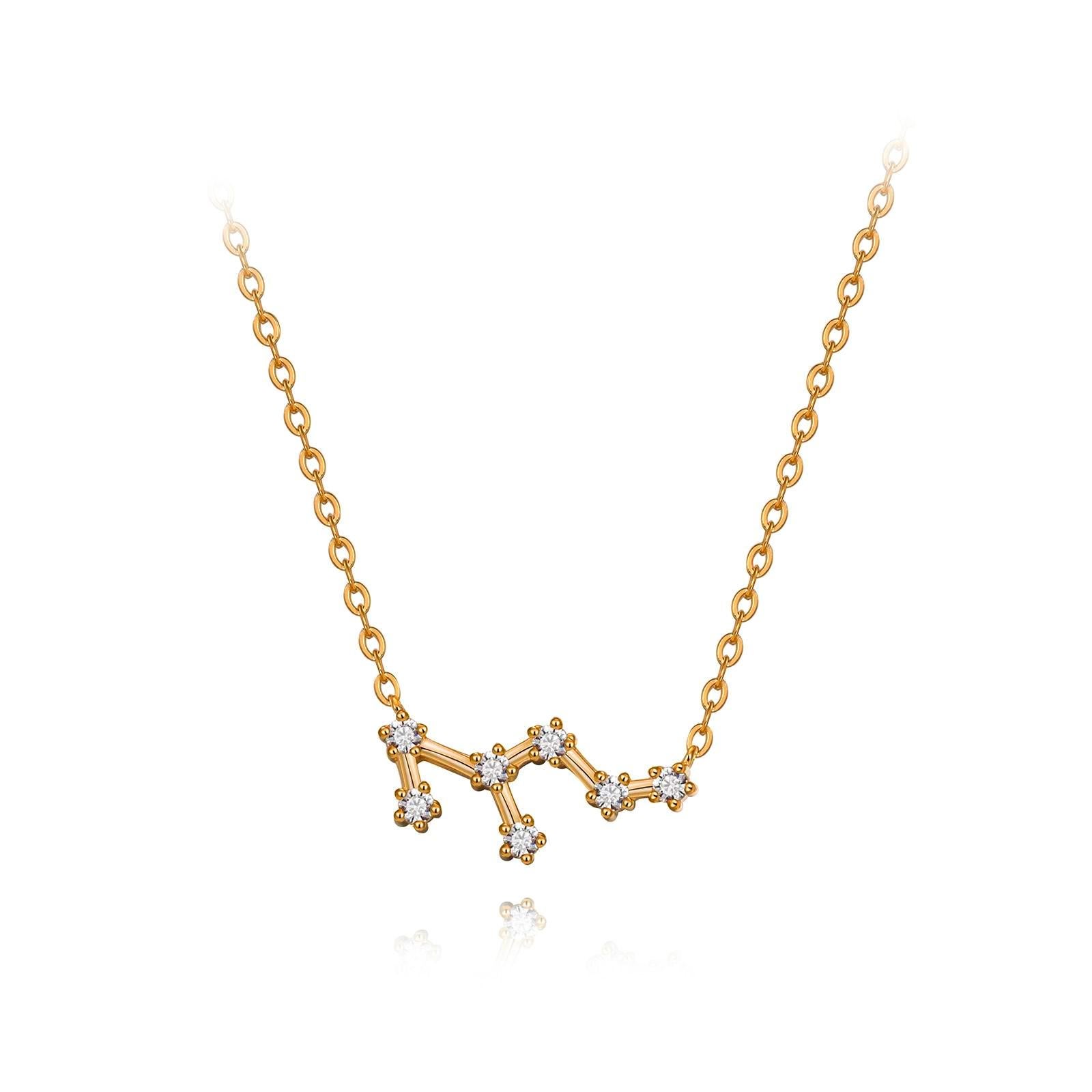Leo Sternkonstellation Halskette (Trillionschliff) im Angebot