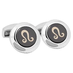 Leo Cufflinks with Rhodium Finish