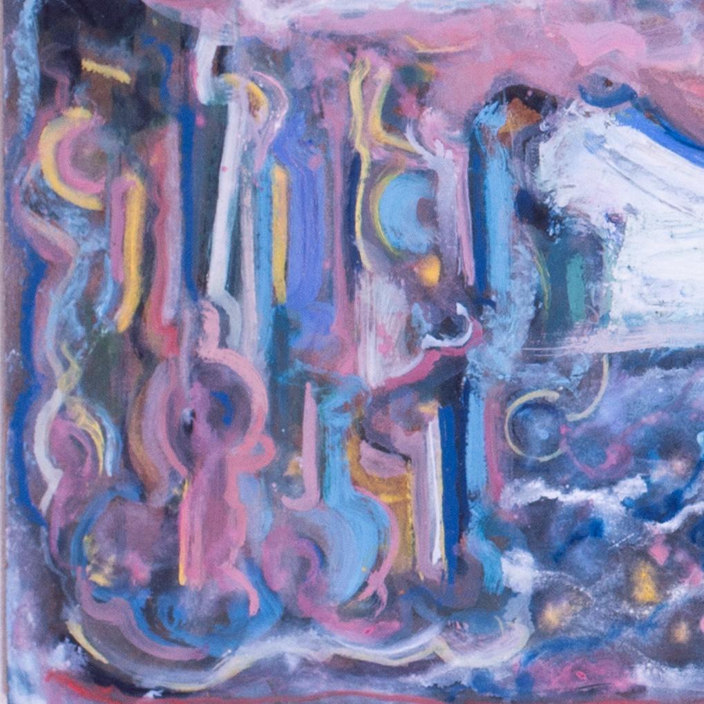 1983 großes britisches Ölgemälde 