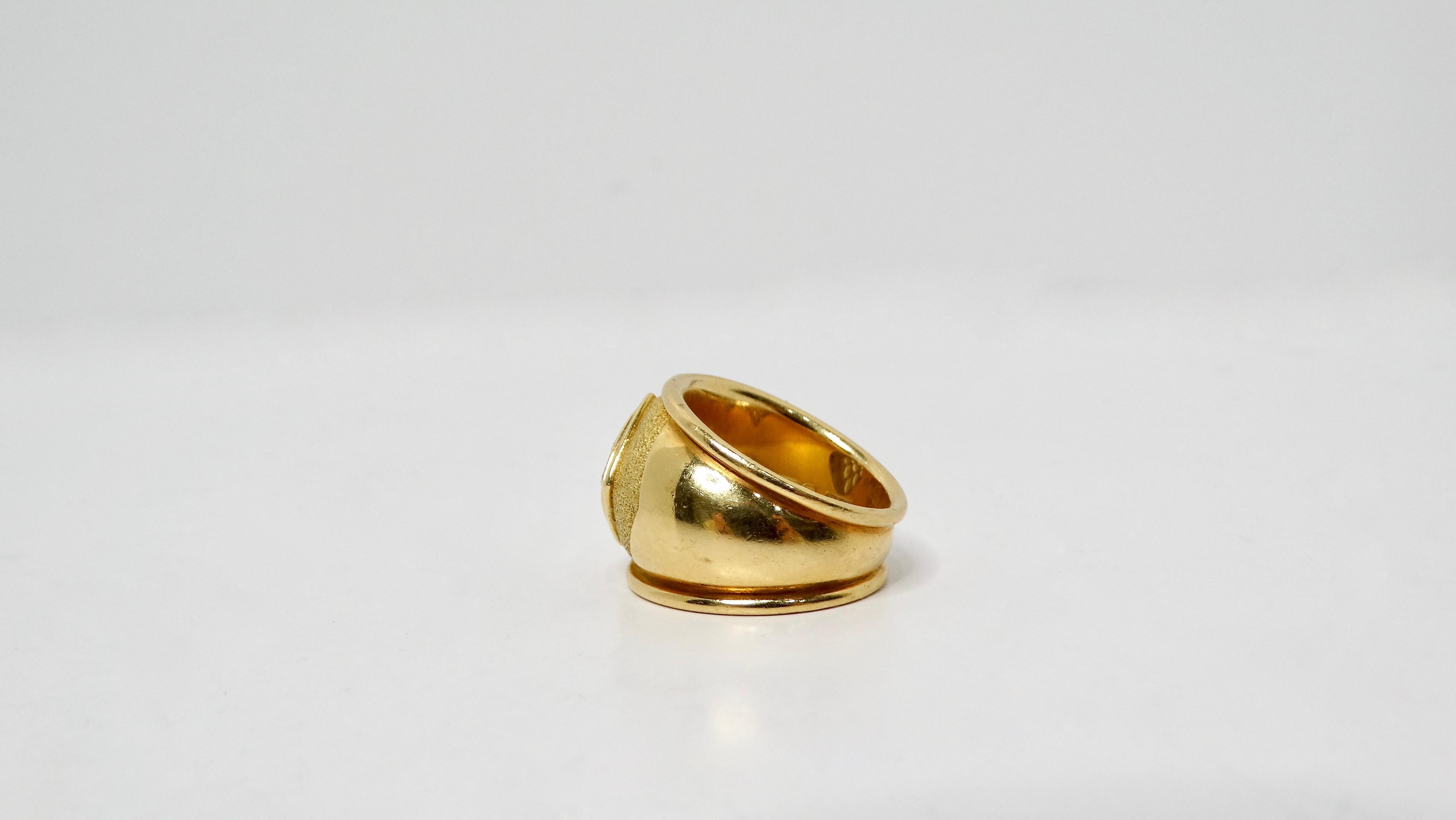 Women's Leo De Vroomen 1980s 18k Gold & 9-Diamond Cluster Cocktail Ring For Sale