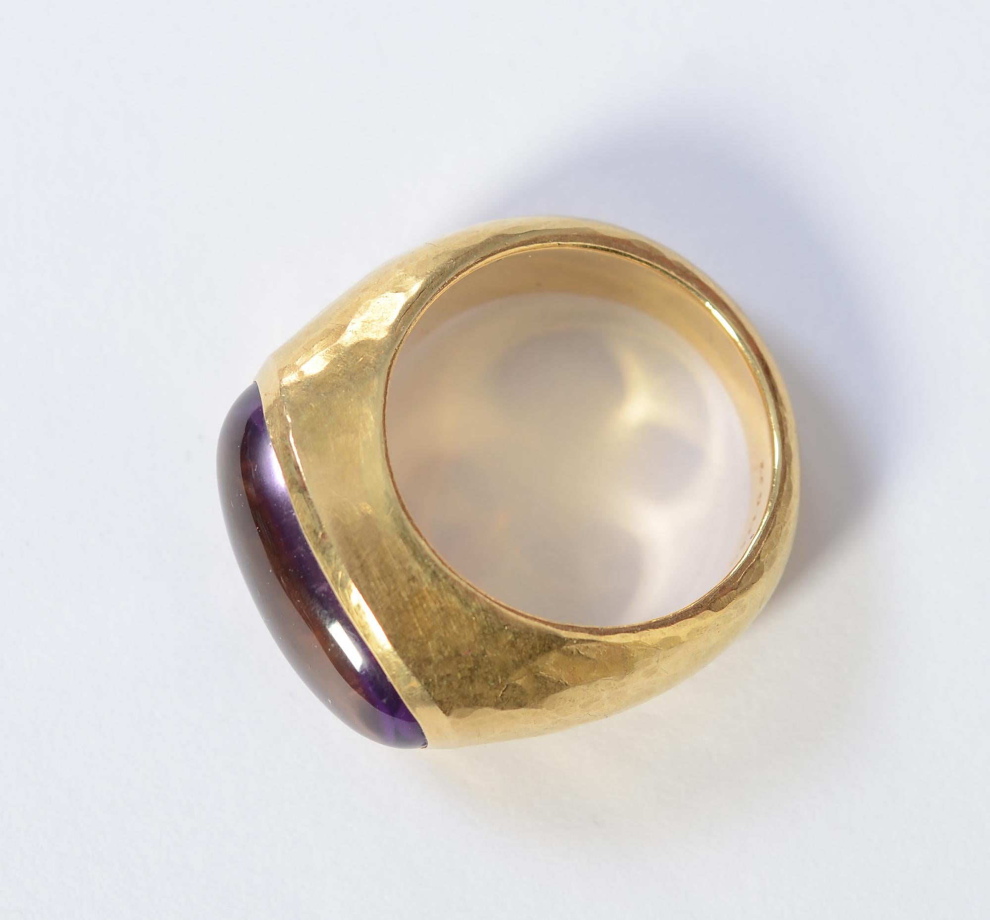 Cabochon Leo De Vroomen Amethyst Ring For Sale