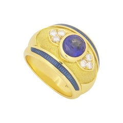 Leo de Vroomen Diamond and Sapphire Ring