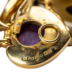 Leo de Vroomen, Pair of 18K Gold and STAR RUBY Ear Clips