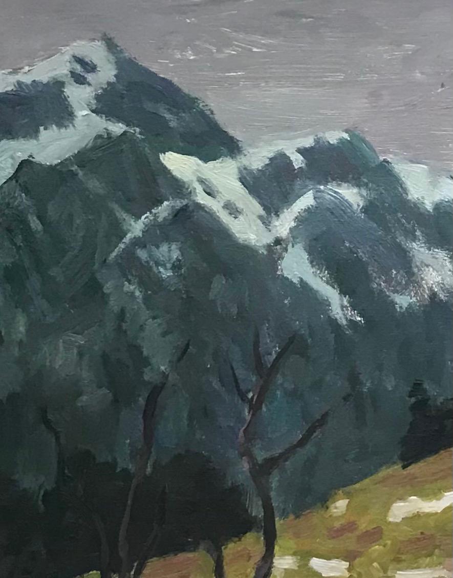 Mountains - Land Painting by Leo Deck