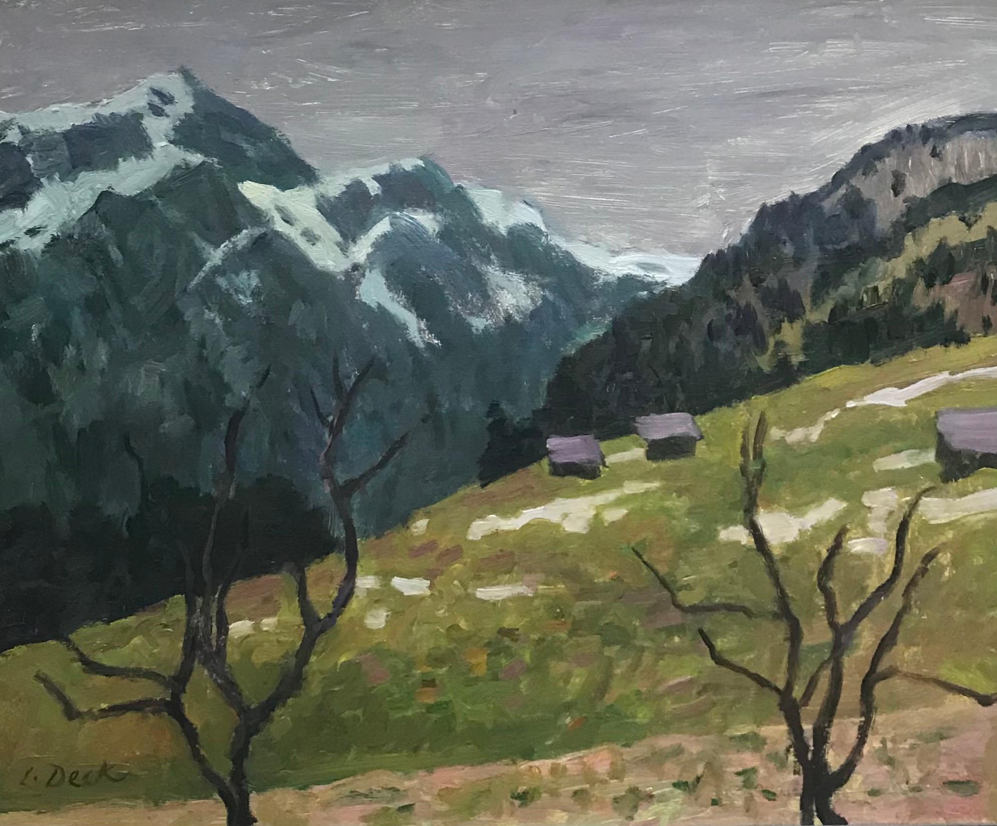 Leo Deck Landscape Painting - Mountains