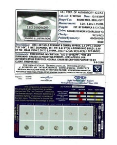 Leo Diamond Journey Necklace Pendant 0.61 Carat Set in 14 Karat White Gold