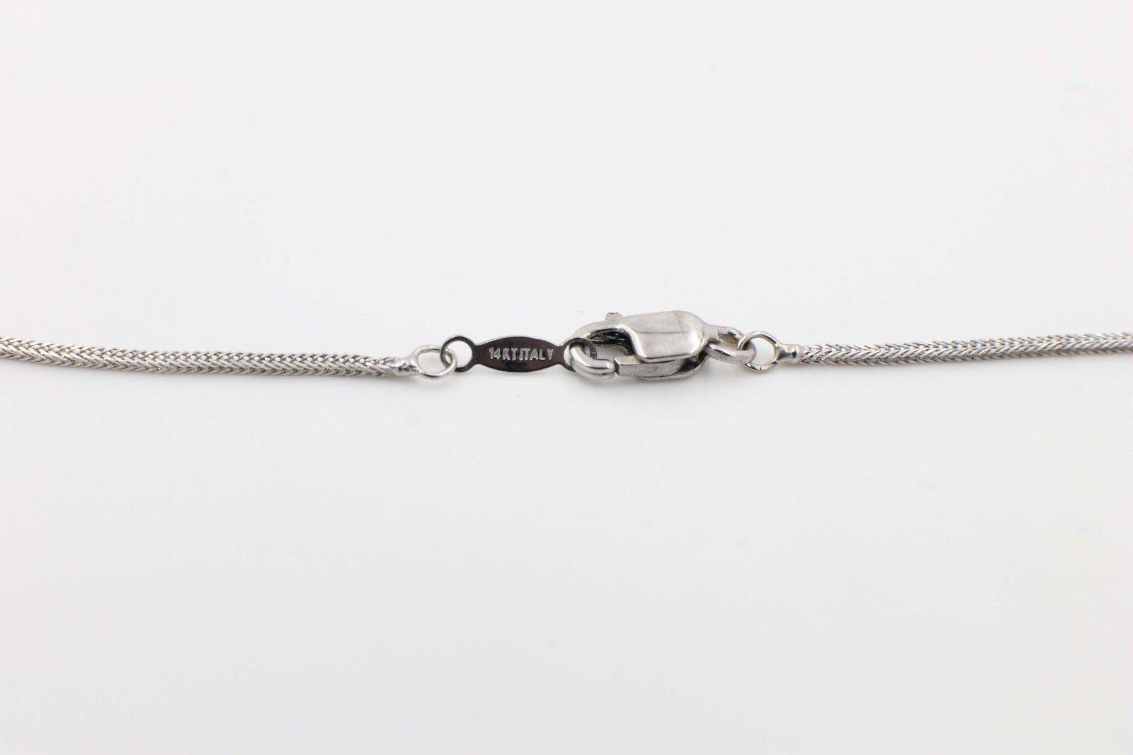 Leo Diamond Journey Necklace Pendant 0.61 Carat Set in 14 Karat White ...
