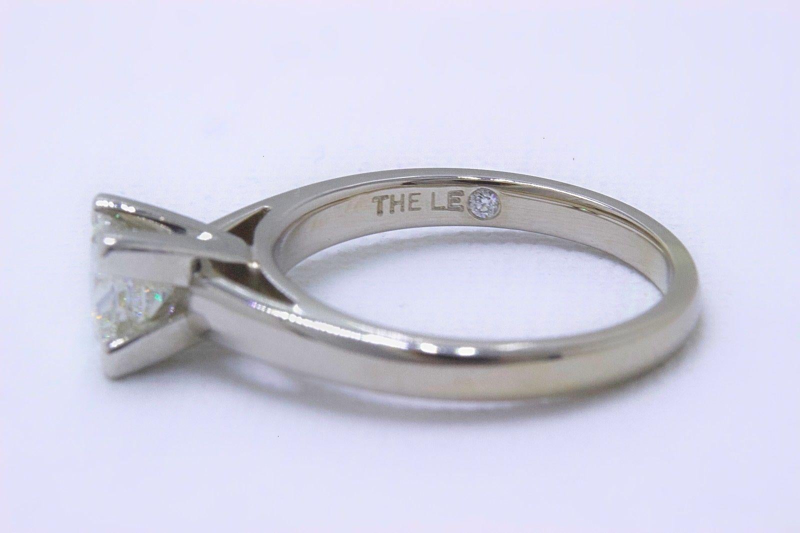 The Diamond Princesse 0.95 Carat H SI1 Solitaire Ring 14 Karat White Gold Pour femmes en vente