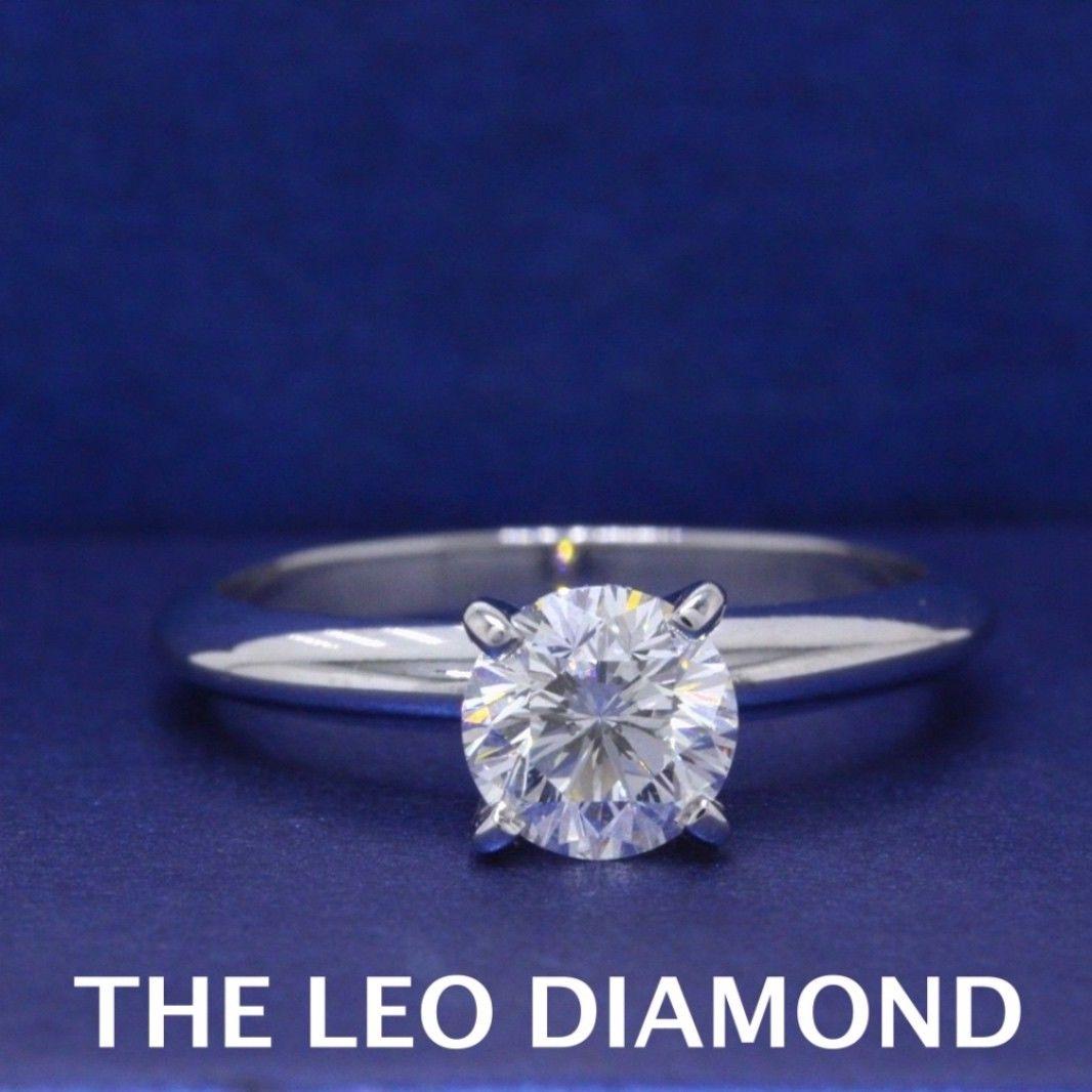THE LEO DIAMOND SOLITAIRE ENGAGEMENT RING
Style:  4 - Prong Solitaire
Serial Number:  LEO 733557
Certificate:  IGI # 7091359A
Metal: 14KT White Gold
Size:  6 - Sizable 
Total Carat Weight:  0.99 CTS
Diamond Shape:  Leo Round
Diamond Color & Clarity: