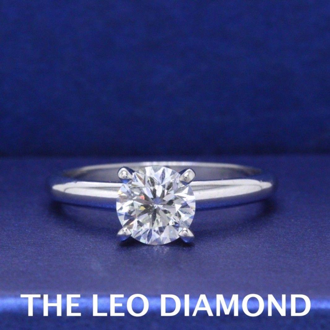 THE LEO DIAMOND SOLITAIRE ENGAGEMENT RING
Style:  4 - Prong Solitaire
Serial Number:  LEO 241375
Certificate:  GSI # 3374100119
Metal: 14KT White Gold
Size:  6.0 - Sizable 
Total Carat Weight:  1.02 CTS
Diamond Shape:  Leo Round
Diamond Color &