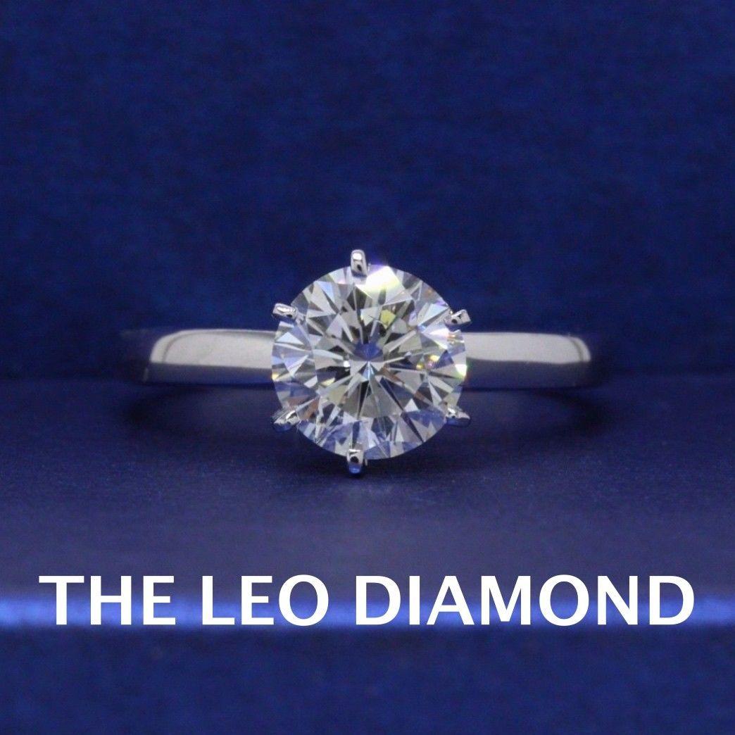 THE LEO DIAMOND SOLITAIRE ENGAGEMENT RING
Style:  6 - Prong Solitaire
Serial Number:  LEO 206863
Certificate:  IGI # 7019337U
Metal: 14KT White Gold
Size:  6.75 - Sizable
Total Carat Weight:  1.64 CTS
Diamond Shape:  Leo Round
Diamond Color &