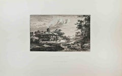 Habitation dans les Landes - Etching by Léo Drouyn - 1865 ca.