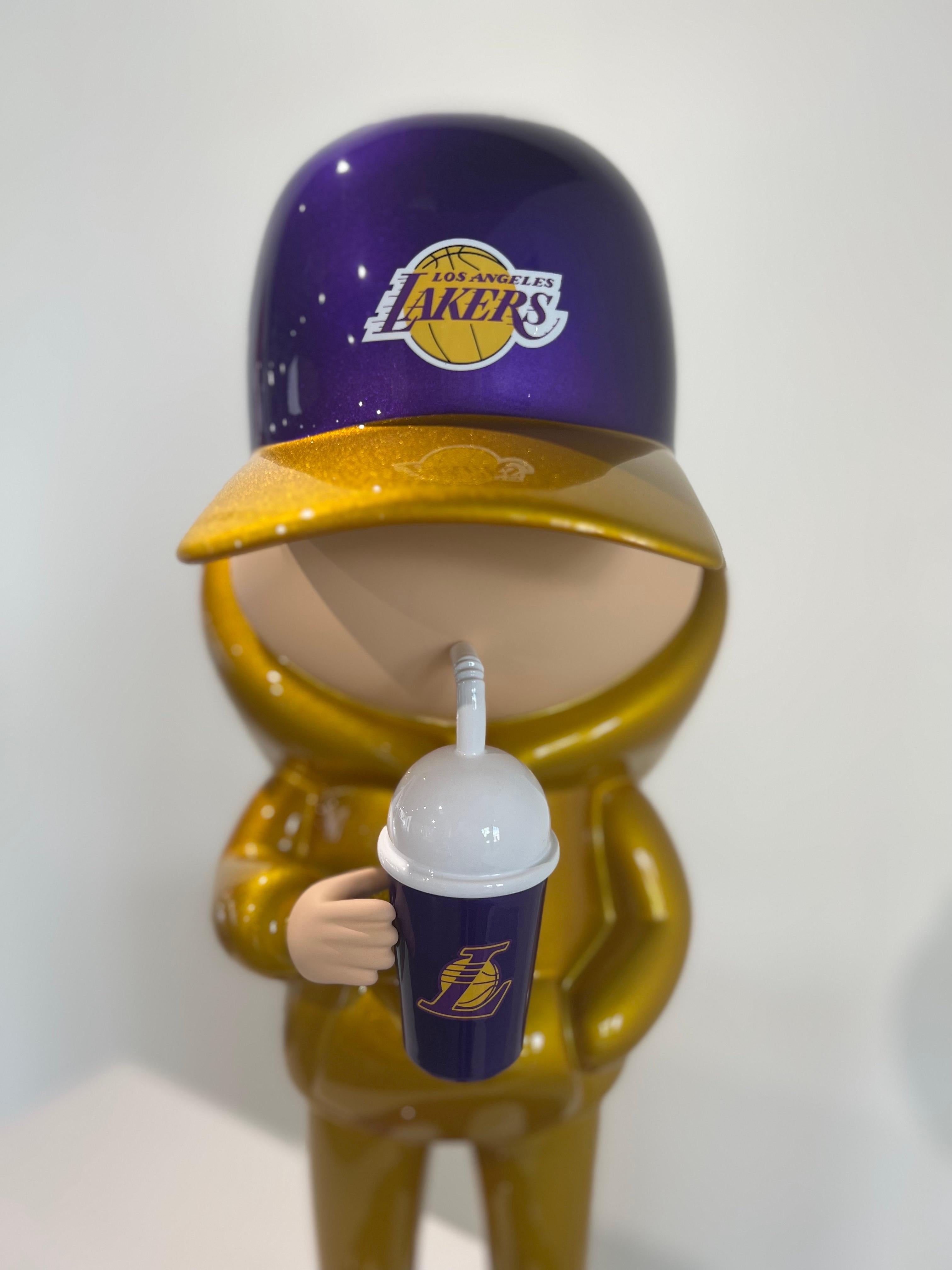 Kidcup-Skulptur – Los Angeleser Lakers (Pop-Art), Sculpture, von Leo et Steph