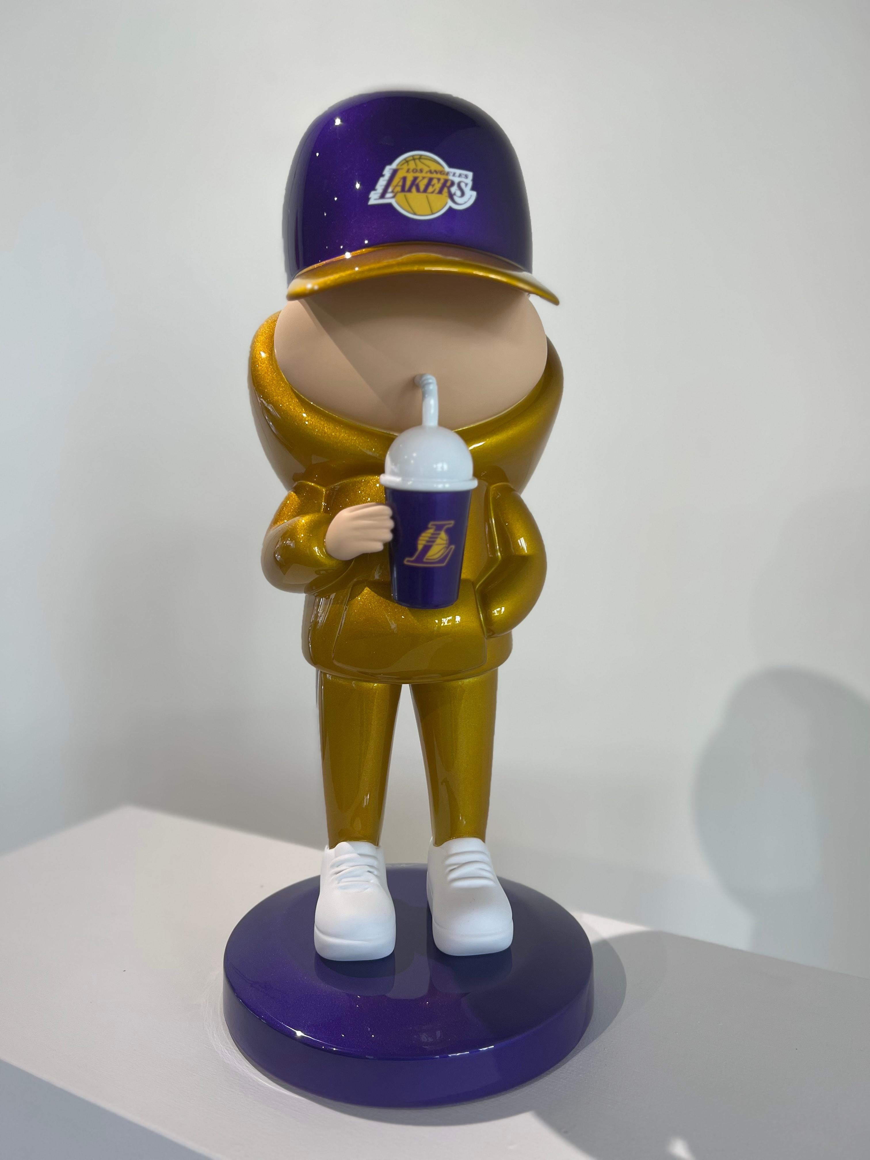 Leo et Steph Figurative Sculpture - Kidcup Sculpture - Los Angeles Lakers
