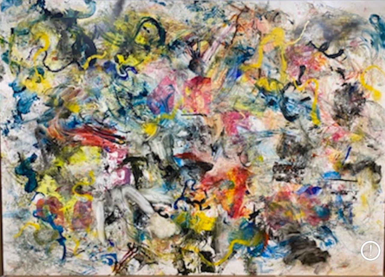 Wally Bounce - Abstract Painting Beige di Leo Gabin