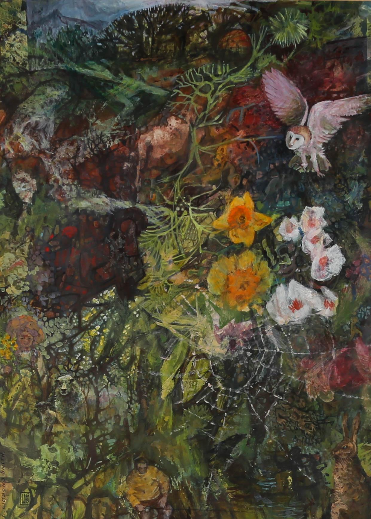 Leo Gibbons Smith (1919-2014) - Acrílico, Vientos de marzo y lluvias de abril en venta 2