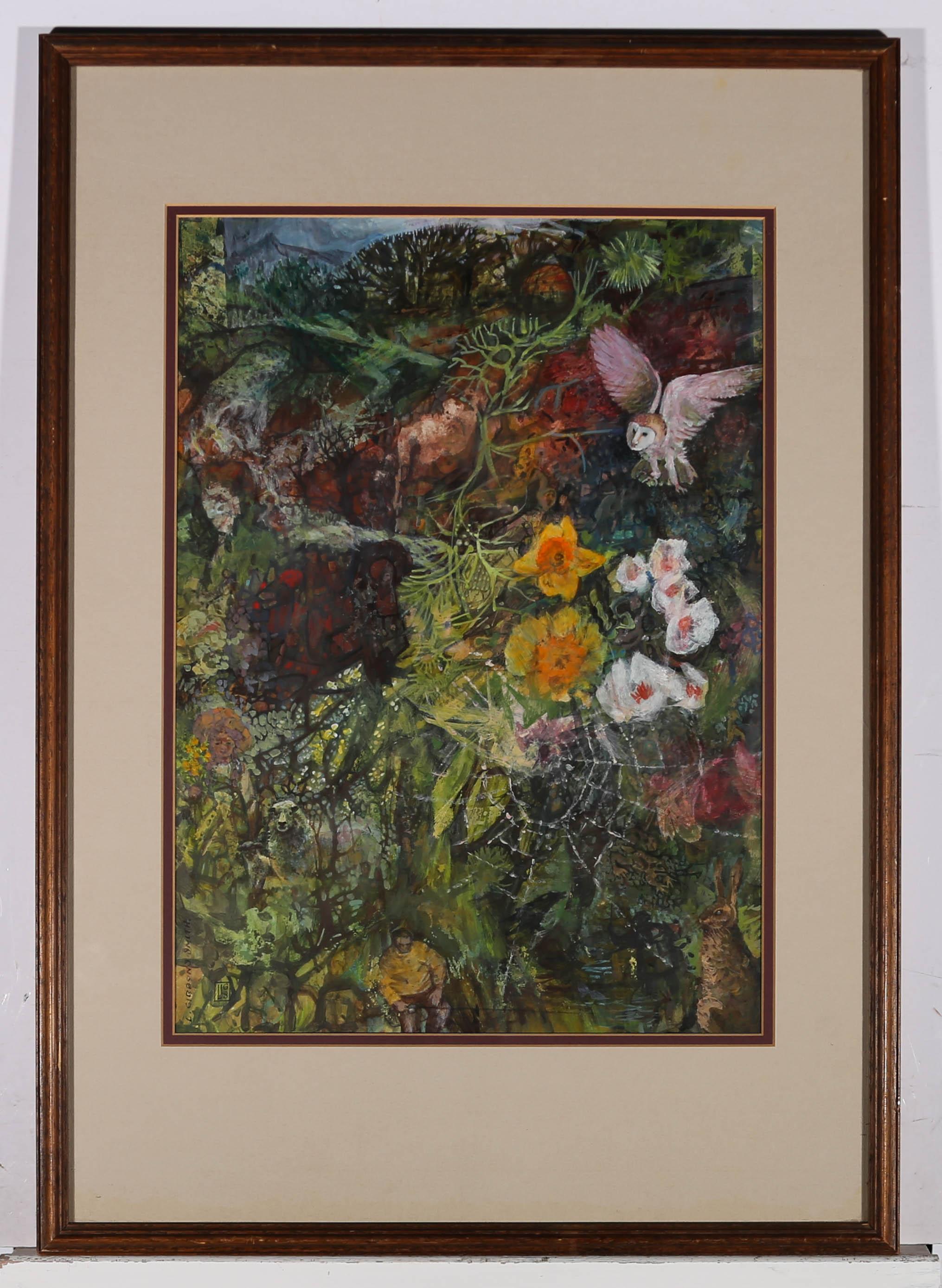 Leo Gibbons Smith (1919-2014) - Acrílico, Vientos de marzo y lluvias de abril en venta 3