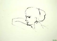 Figure - Original Marker Drawing on Paper - 1970s