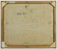 Astratto in giallo e blu - Quadro di Leo Guida - Anni '70