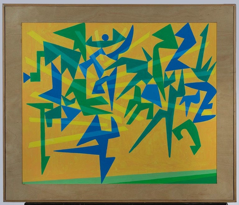 Battle 2 (Original Title: Battaglia 2) is an original Contemporary artwork realized in 1992 by the italian Contemporary artist Leo Guida (1992 - 2017).

Original Acrylic and oil on canvas.

Frame is included. 

Total Dimensions: cm 60 x 50.

Mint