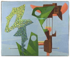 Baustelle -  Acryl von Leo Guida – 1981