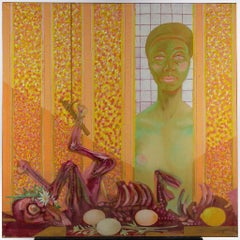 Carnicería - Óleo sobre lienzo por Leo Guida - 1983