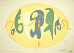 Composition 1986 - Tempera de Leo Guida 