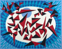 Fliegen – Acrylfarbe von Leo Guida – 1997