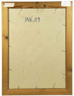 Intérieur avec signes 34 - Dessin de Leo Guida - 1970