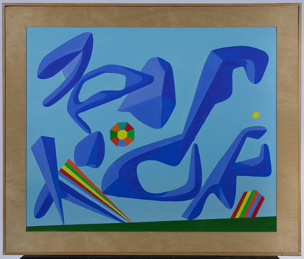 Isola is an original Contemporary artwork realized in 1992 by the italian Contemporary artist Leo Guida (1992 - 2017).

Original Oil on wood. 

Frame is included. 

Total Dimensions: cm 60 x 50.

Mint conditions.

Leo Guida (1992 - 2017). Sensitive