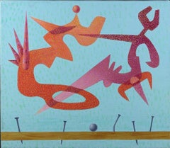 Little Sky 3 – Ölgemälde auf Leinwand von Leo Guida – 1985