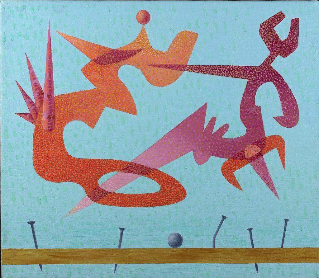 Little Sky 3 - Pittura a olio su tela di Leo Guida - 1985
