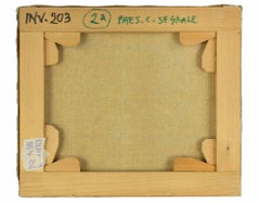 Paesaggio sul mare - Oil painting on canvas by Leo Guida - 1970s