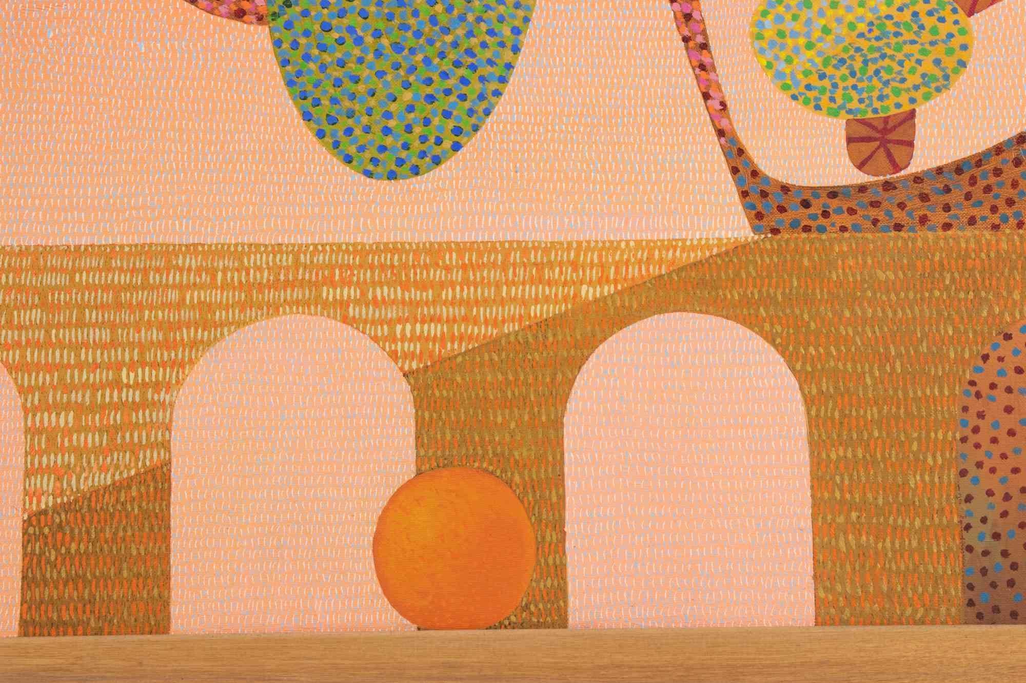 Surrealistische Komposition - Gemälde von Leo Guida - 1970er Jahre im Angebot 6