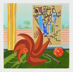 Swivel - Original Oil on Canvas by Leo Guida - 1980s