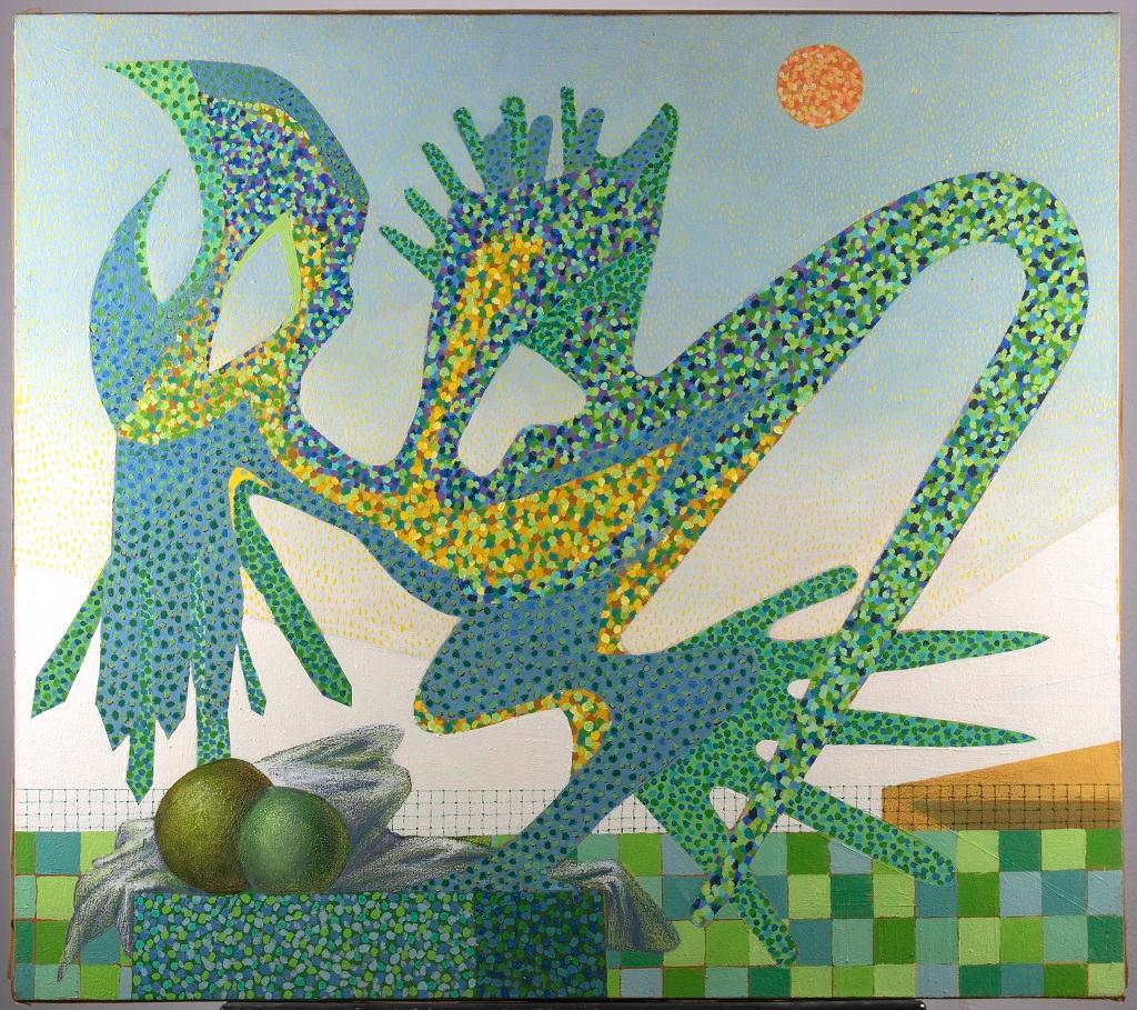 Il Gallo - Olio su tela di Leo Guida - 1985 in vendita 1