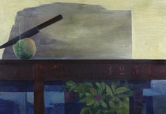 Ohne Titel – Ölgemälde auf Leinwand von Leo Guida – 1962