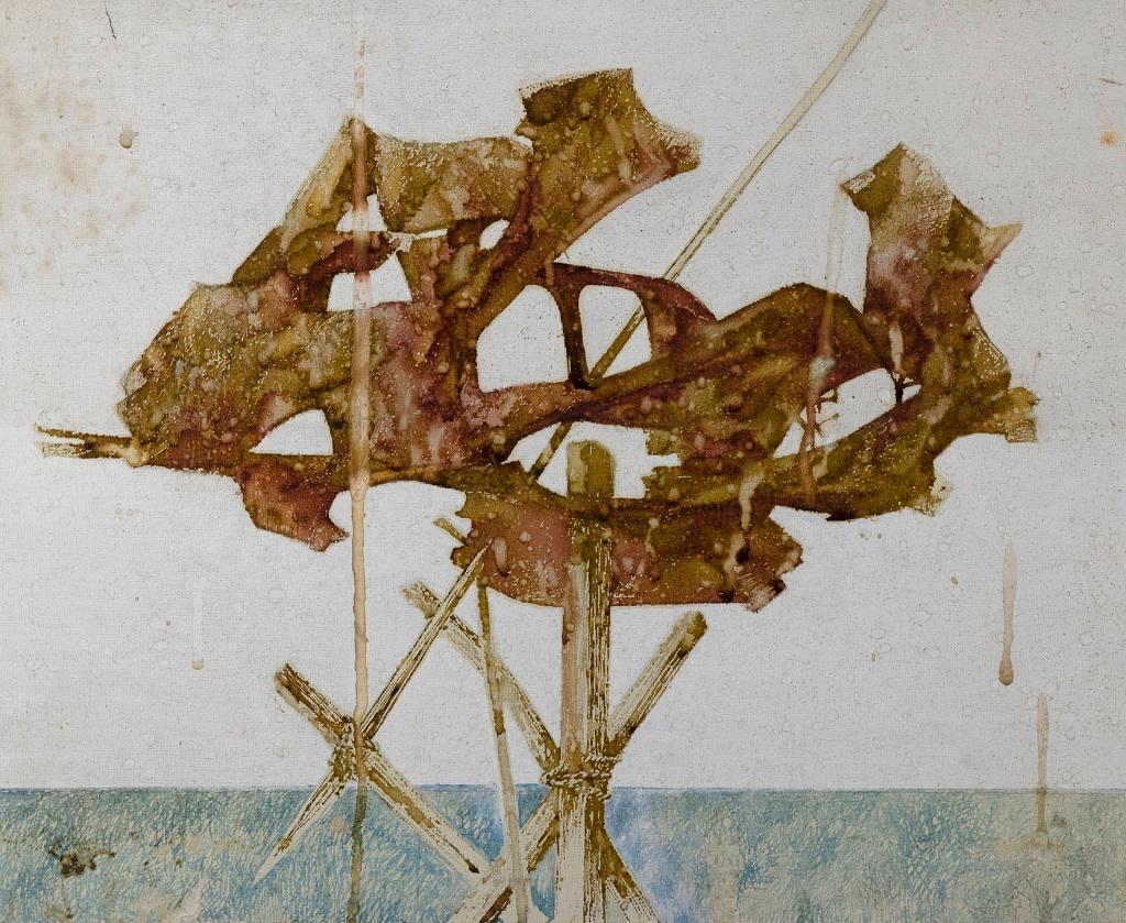 Untitled è un'opera d'arte contemporanea originale realizzata negli anni '70 dall'artista italiano Leo Guida (1992 - 2017).

Olio originale su tela.

Dimensioni: cm 40 x 3 x 50.

Condizioni discrete. Sono presenti alcune macchie sulla tela. 

Leo
