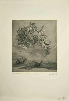 Apotheosis of the Hero - Original Etching by Leo Guida - 1977