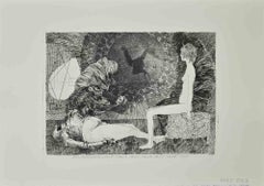 At the Same Time - Etching by Leo Guida - 1970s
