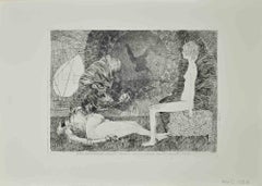Allo stesso tempo - Acquaforte di Leo Guida - Anni '70