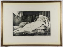 Attesa di Maja - Aguatinta original y aguafuerte de Leo Guida - 1973