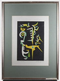 Voliera - Serigrafia originale di Leo Guida - 1994